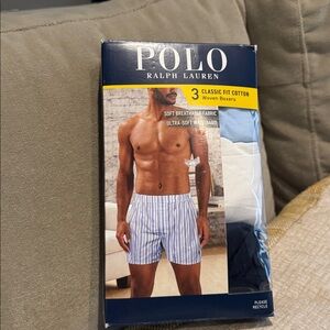 NIB POLO RALPH LAUREN MENS 3 PK Classic Fit cotton Boxers~SZ Small NIB